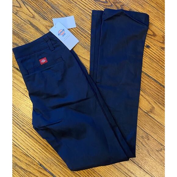 NWT Dickies Work Tough Pants Women’s Size 0 Pockets Navy - Picture 1 of 10